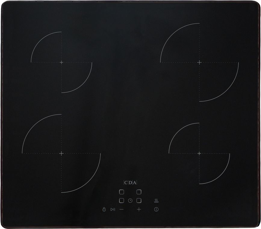 Image of CDA 4 Zone SCN060FR 59cm Induction Hob - Black, Black
