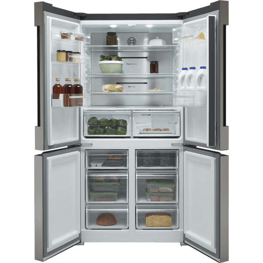 Bosch Serie 6 American Fridge Freezer - Stainless Steel Effect - Doors open