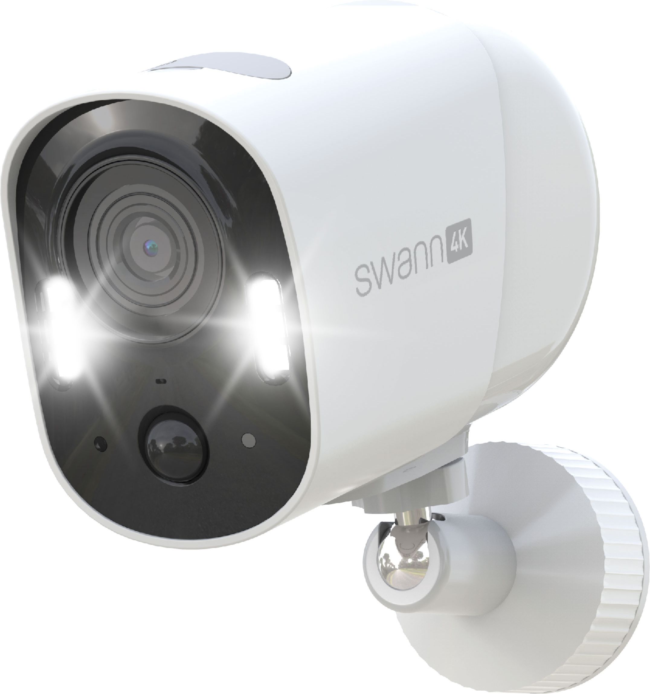 Swann Xtreem Pro 4K Wireless Camera with Spotlights Smart Home Security Camera - White, White