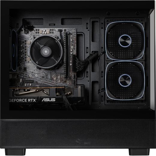 3XS Core 3XS-169057 Tower - NVIDIA® GeForce RTX™ 5060, AMD Ryzen™ 5, SSD - Black - side shot