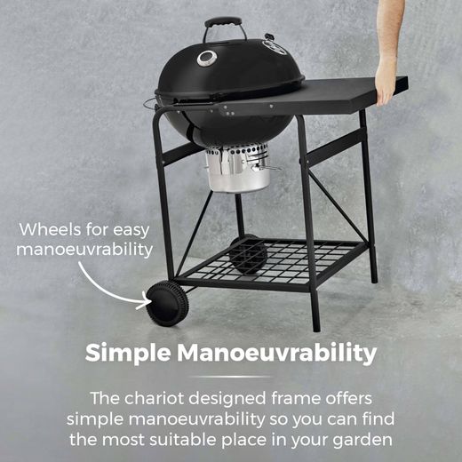 Tower T978572 Barbeque - Black - Annotation - Simple to manuvover shot