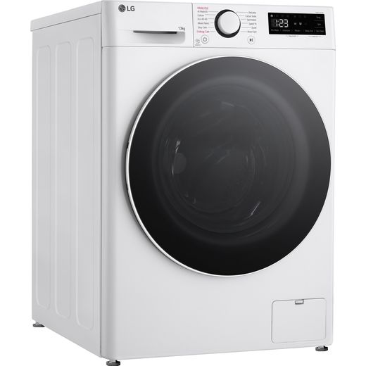 LG TurboWash™ F4Y513WWLN1 13kg Washing Machine with 1400 rpm - White - Right perspective