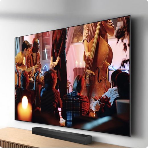 LG US20A Bluetooth 2.0 Soundbar - Black - Soundbar in living room shot