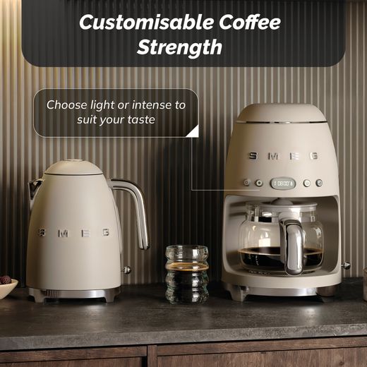 Smeg 50's Style Drip Filter Coffee Machine - Moonlight - Annotation - coffee strength