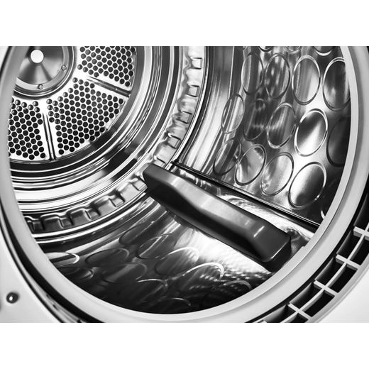 ASKO T108HW.UK Wifi Connected 8Kg Heat Pump Tumble Dryer - White - Drum closeup