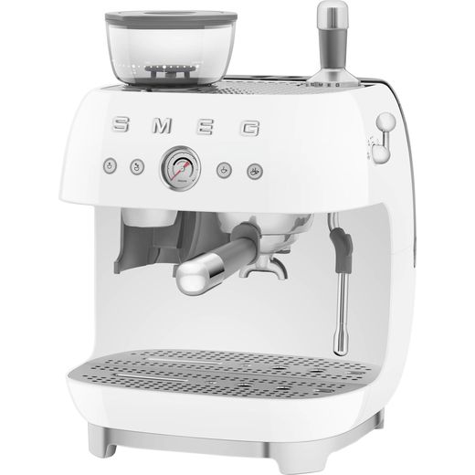 Smeg EGF03WHUK Coffee Machines White - Left perspective shot