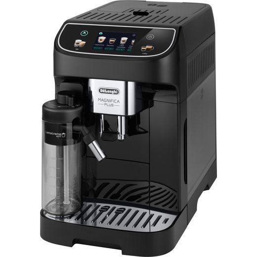 De'Longhi Magnifica Plus ECAM320.60.B Bean to Cup Coffee Machine - Black - Left perspective shot