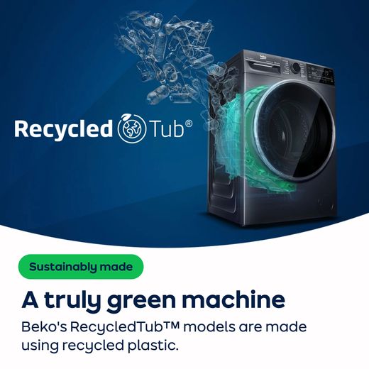 Beko SteamCure Integrated 7Kg / 5Kg Washer Dryer - White - AO Annotation - RecycledTub™