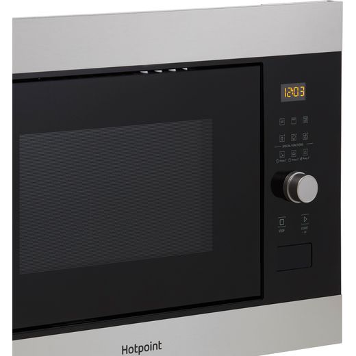 Hotpoint MF25GIXH Built In Microwave With Grill - Stainless Steel Effect