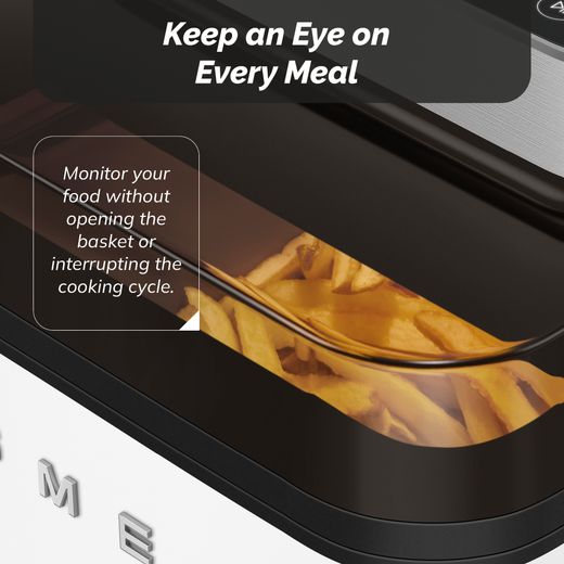 Smeg Collezione AFC01WHMUK Air Fryer - White - annotation - keep eye on each meal