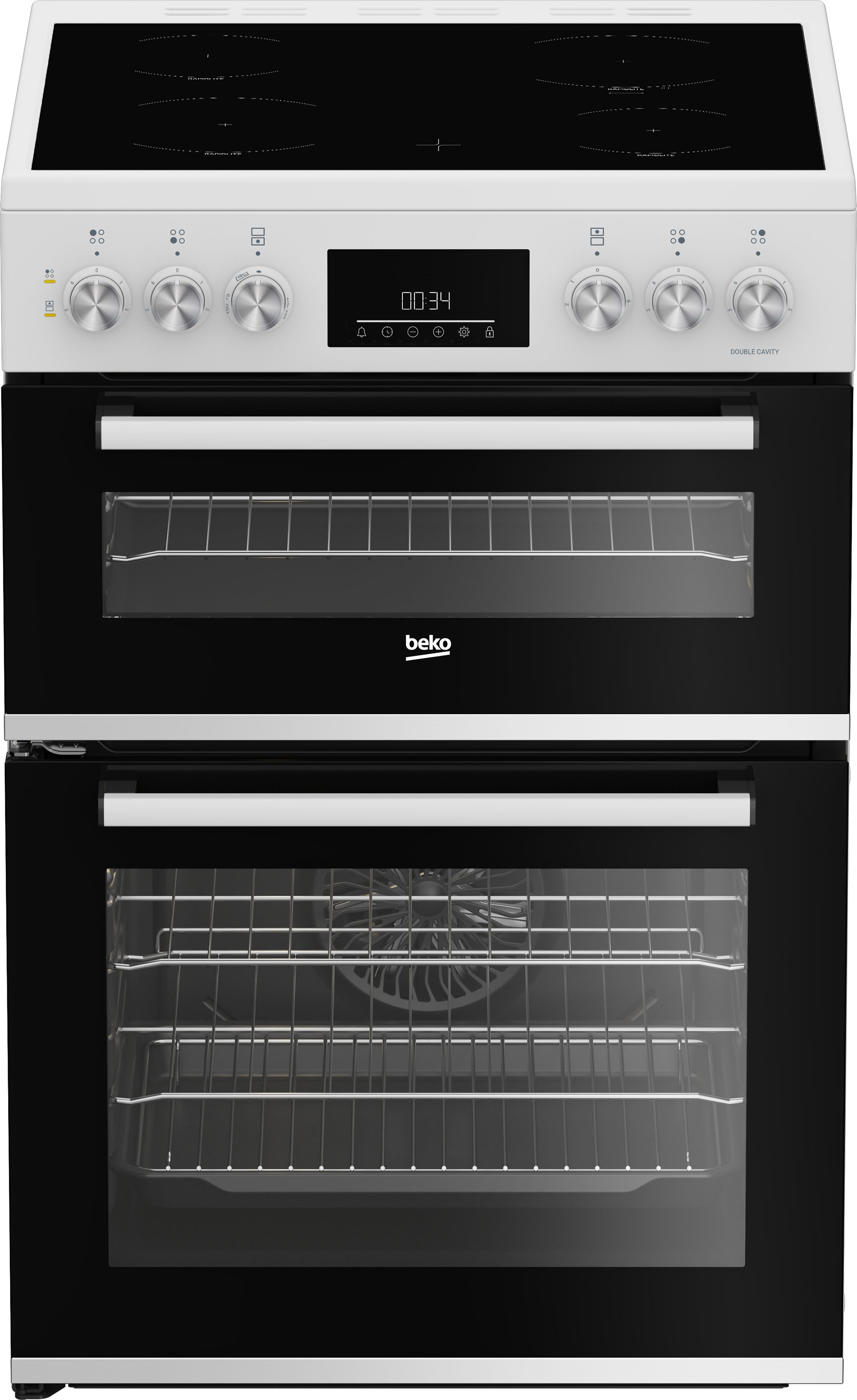 Image of Beko AeroPerfect™ FTC6731W 60cm Wide Single Oven Electric Cooker with Ceramic Hob - White - A Rated, White