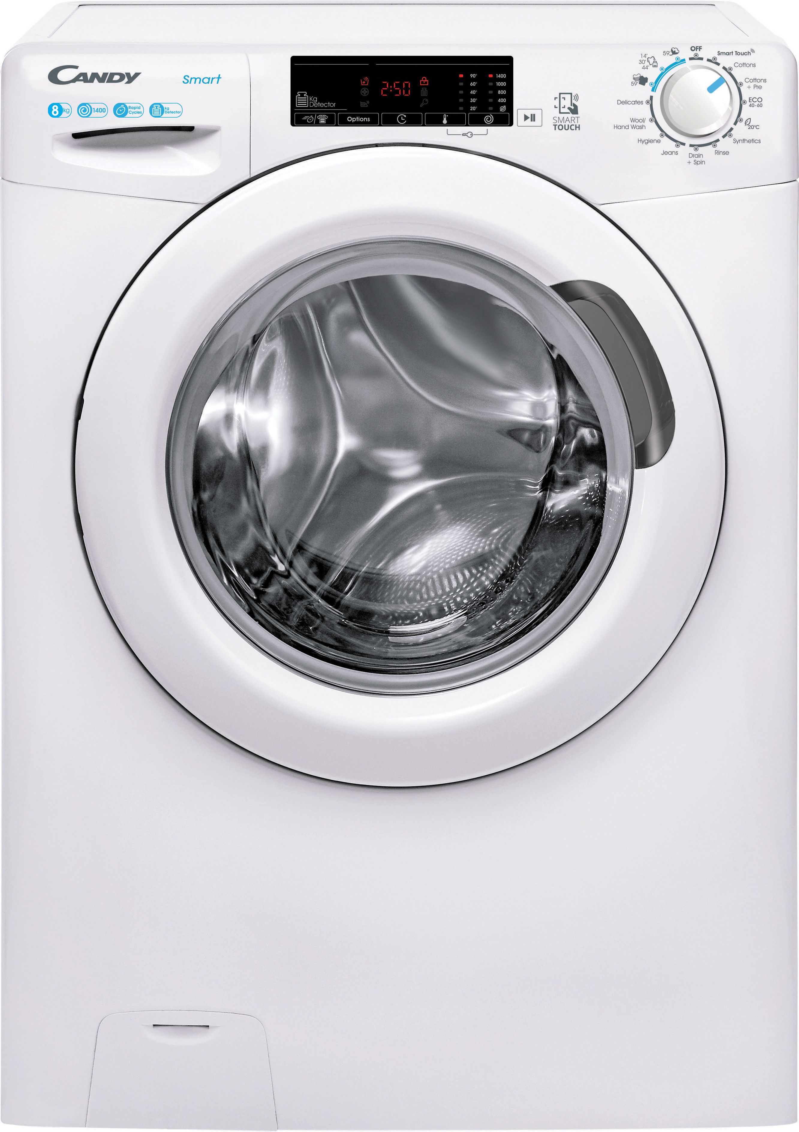 Candy CS148TW4/1-80 8kg Washing Machine with 1400 rpm - White - B Rated, White