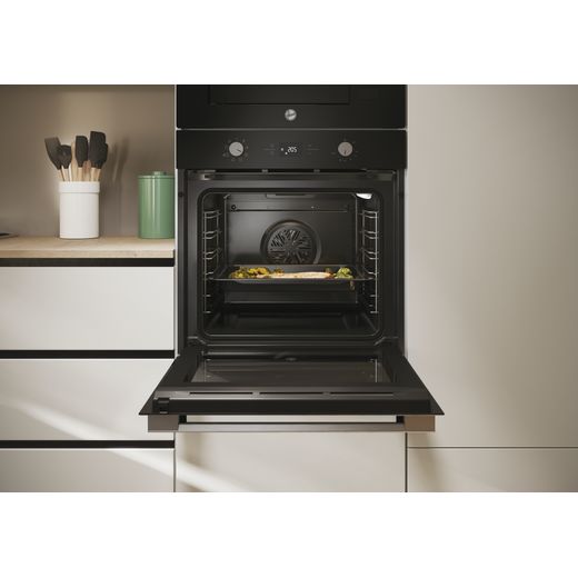 Hoover Built In Electric Single Oven - Stainless Steel - Oven with door open shot 