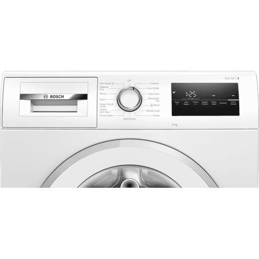 Bosch Series 4 WAN28255GB 9kg Washing Machine with 1351 rpm - White - control panel shot