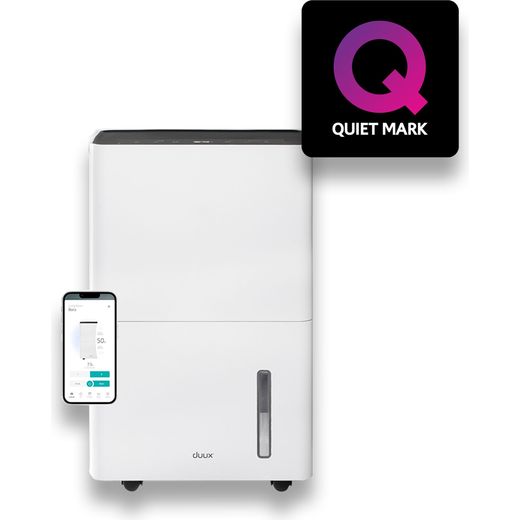 Duux Bora Smart Dehumidifier - White - Annotation - Quiet mark shot