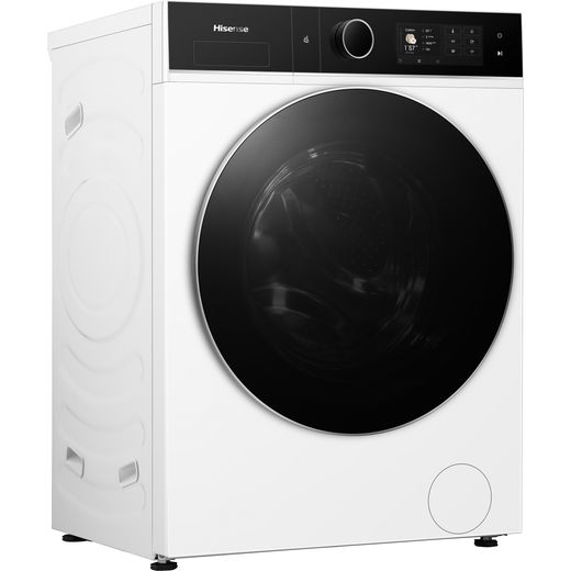 Hisense KitchenFit 5i Series WD5I1245BWRH Wifi Connected / 8Kg Washer Dryer with 1400 rpm - White - right perpsective shot