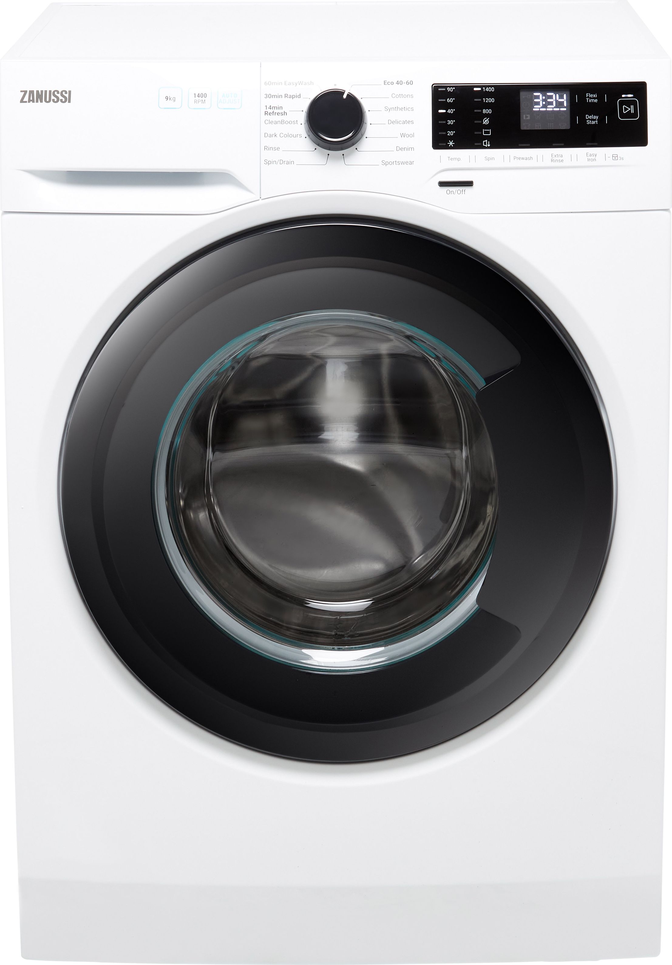 Zanussi ZWF942F1DG 9kg Washing Machine with 1400 rpm - White - A Rated, White