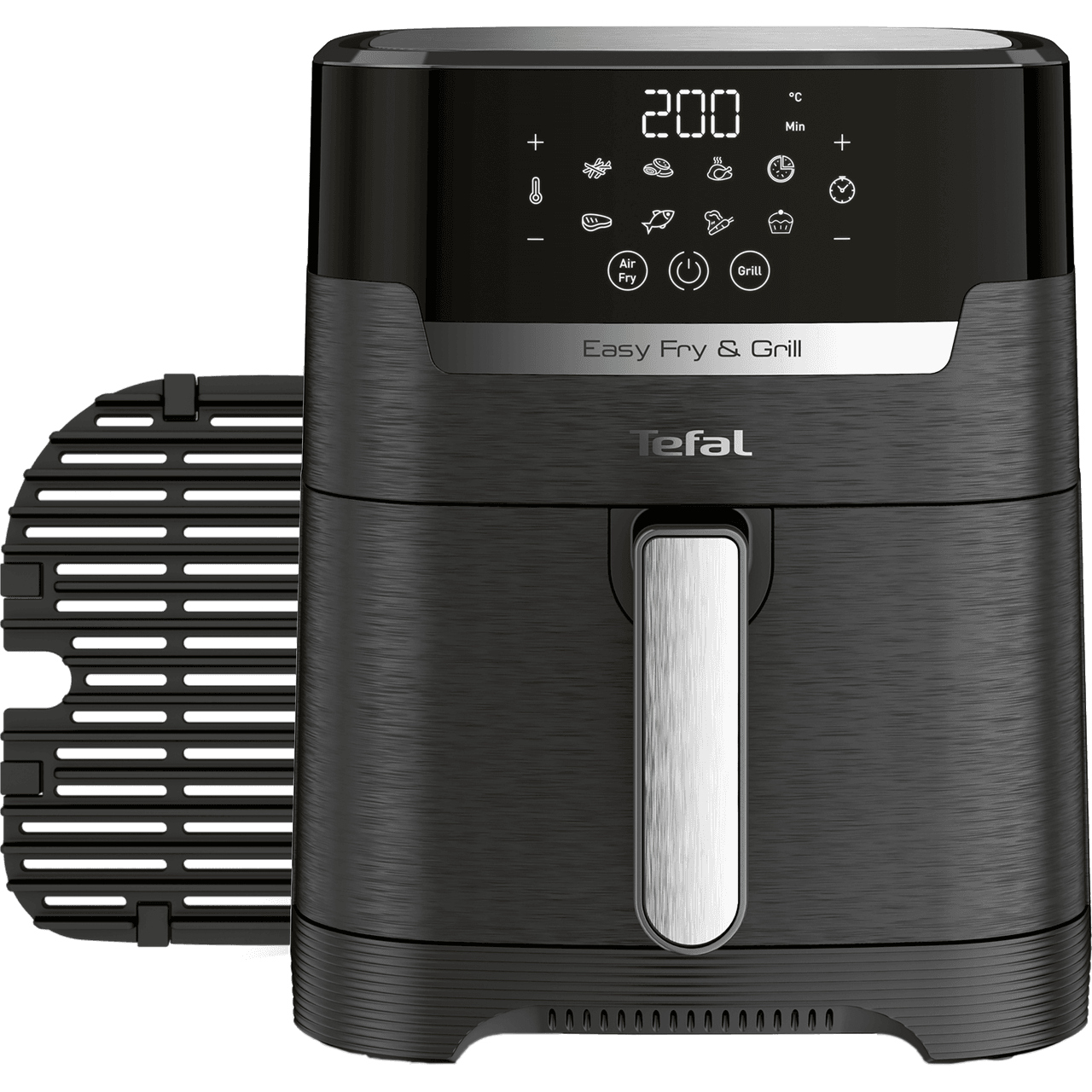 glemme Anoi Giftig Tefal Air Fryer and Grill | Silver | EY505827 | ao.com