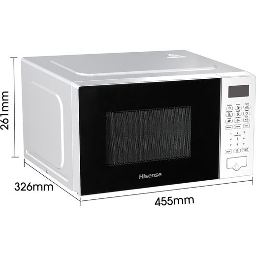 Hisense H20MOWS4UK 20 Litre Microwave - White - Dimensions