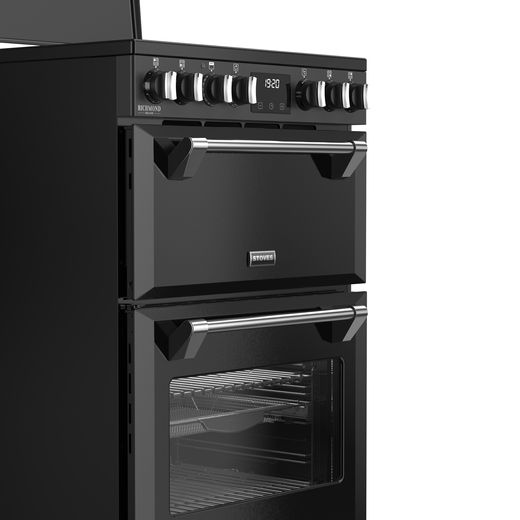 Stoves Richmond Deluxe 60Ei RTY 60cm Electric Cooker with Induction Hob - Black - Close up shot 