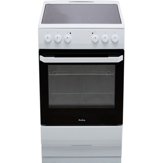 Amica 50cm Electric Cooker with Ceramic Hob - White