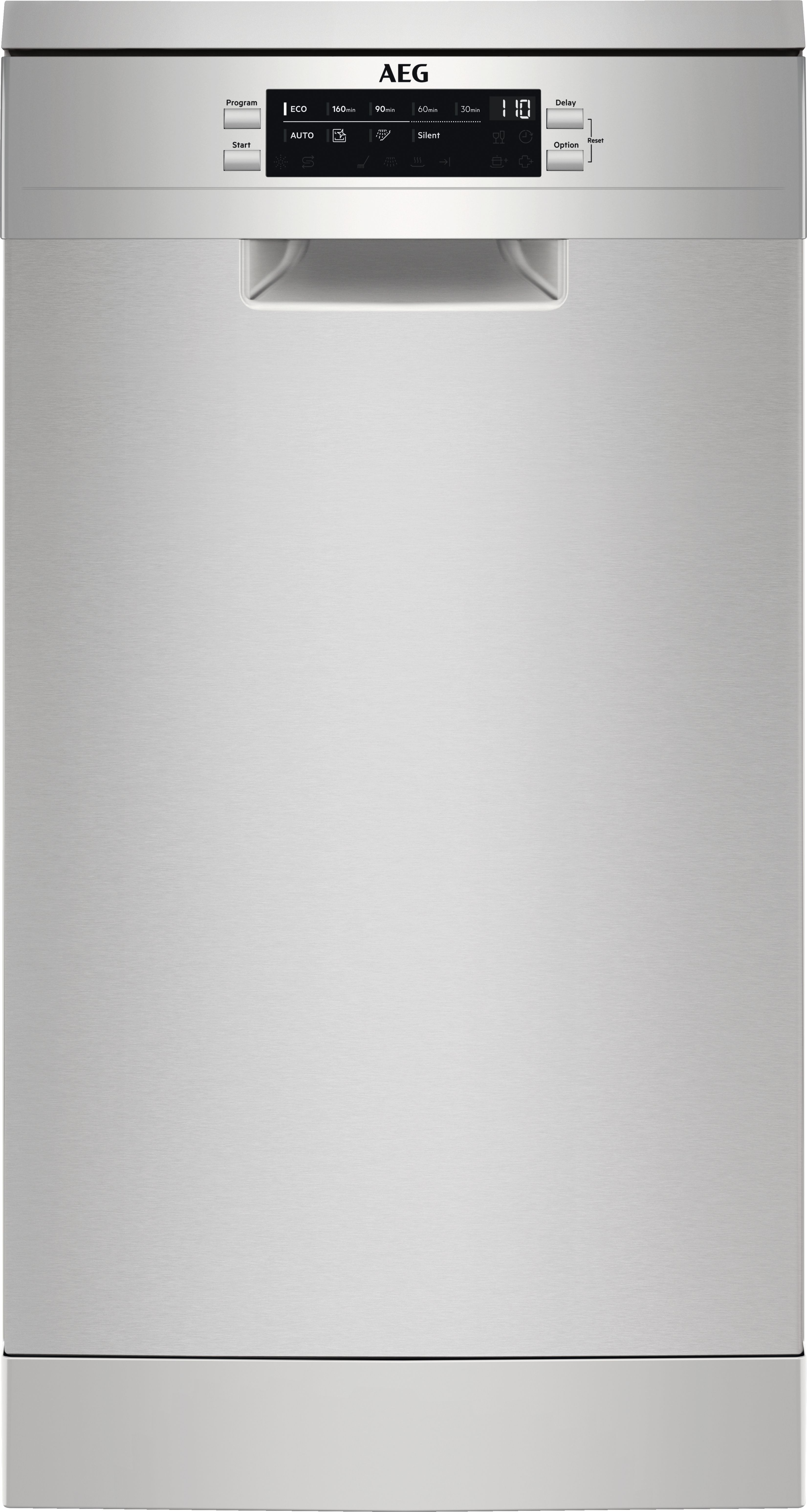Image of AEG 7000 Glasscare FFB73527ZM Slimline Dishwasher - Grey - D Rated, Grey