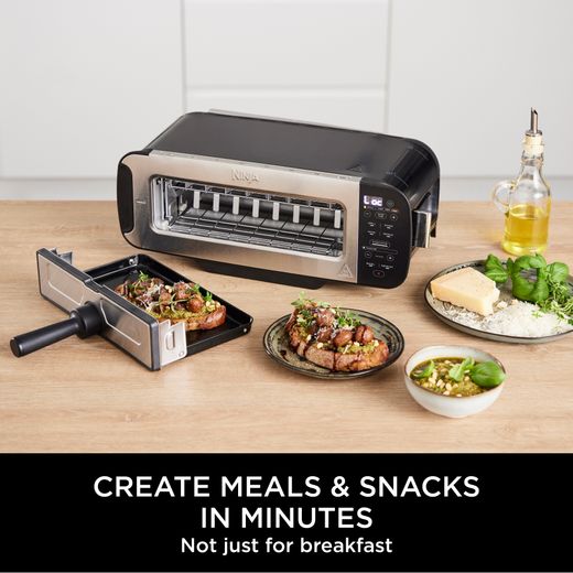 Ninja Foodi 3-in-1 Toaster, Grill & Panini Press 2 Slice Toaster - Black - Annotation - Fast making food