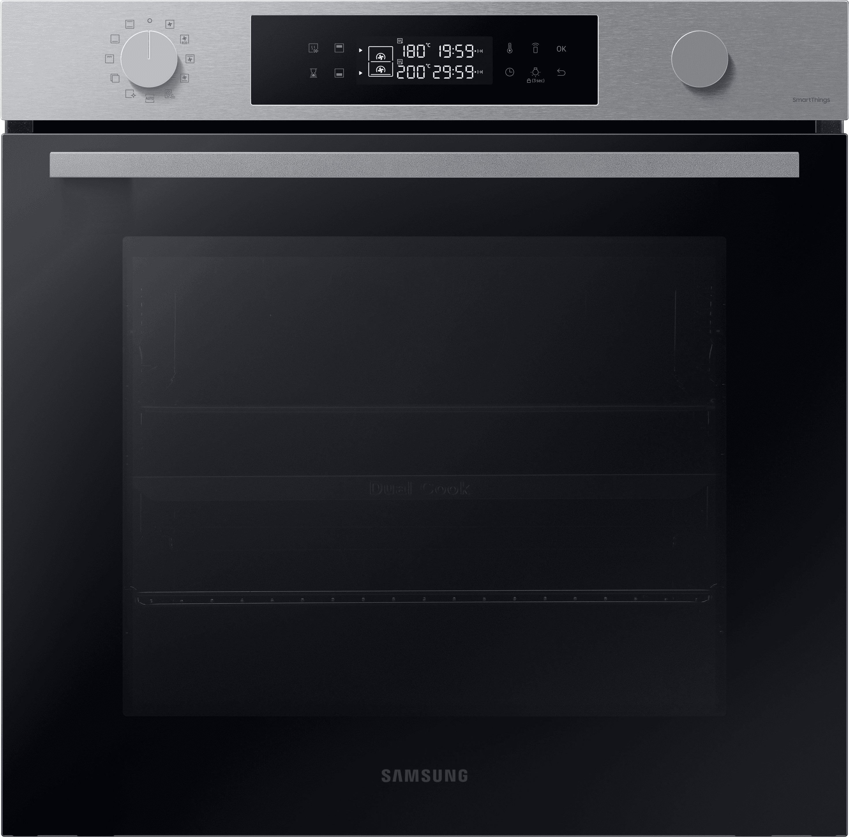 Samsung Series 4 Dual Cook NV7B4430ZAS Wifi Connected Built In Electric Single Oven and Pyrolytic Cleaning - Stainless Steel - A+ Rated, Stainless Steel