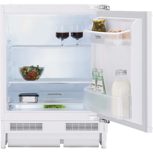 Beko BLSF3682 Integrated Under Counter Fridge - Fixed Door Fixing Kit - White - F Rated