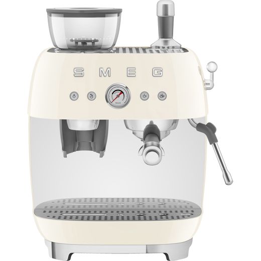 Smeg EGF03CRUK Coffee Machines Almond Cream - Front shot