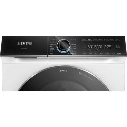 Siemens IQ-700 WG66B2A1GB 11kg Washing Machine with 1551 rpm - White - Control panel