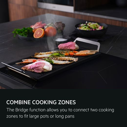 AEG SaphirMatt® TO64IB00FZ 59cm Induction Hob - Matt Black - Annotation - Bridge function