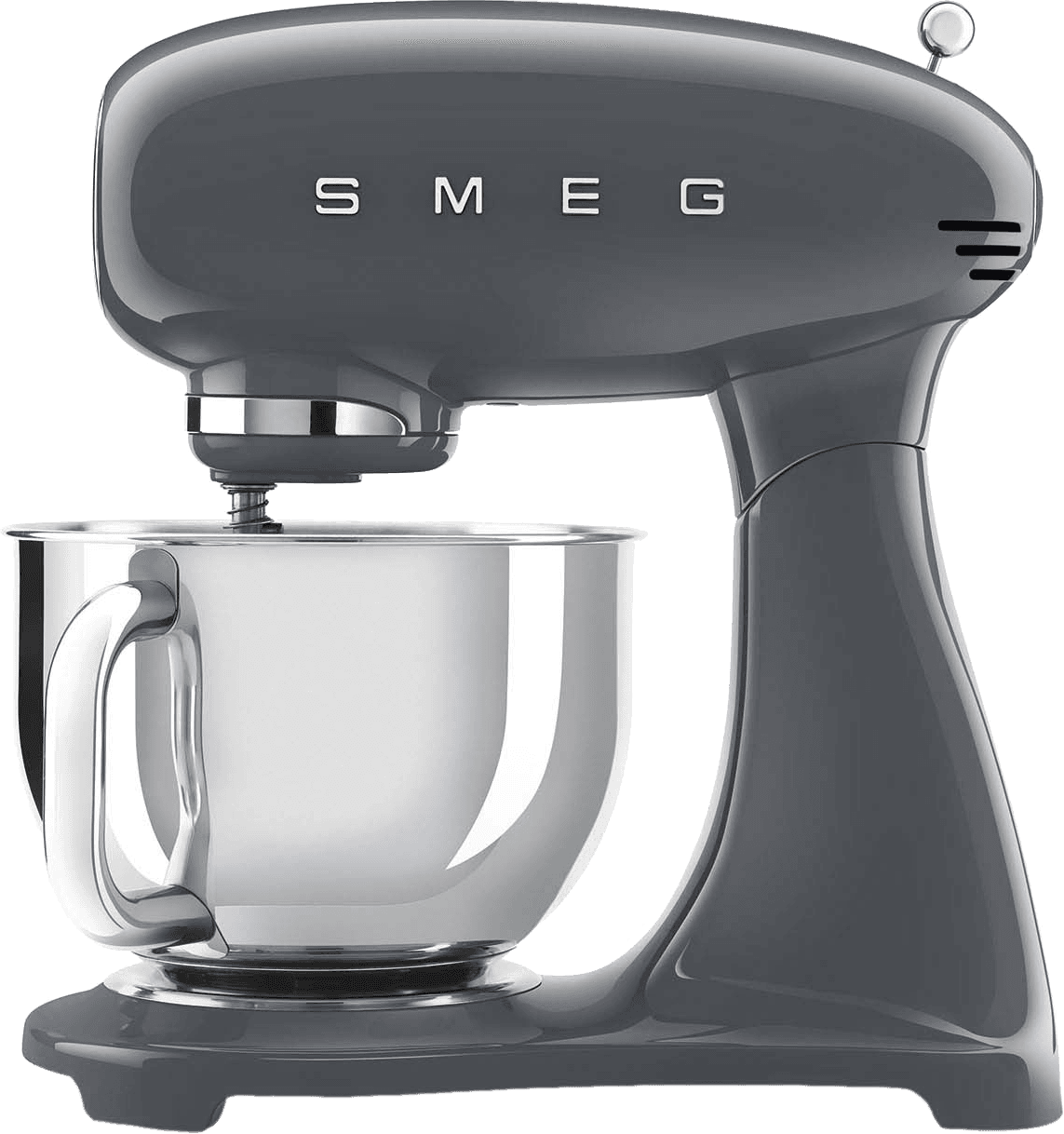 Smeg 50's Retro SMF03GRUK Stand Mixer with 4.8 Litre Bowl - Grey, Grey