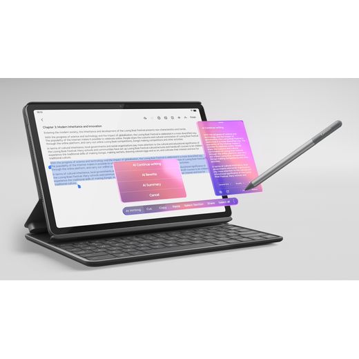Lenovo Idea Tab 11" 128GB Tablet - Luna Grey - Pen using AI tool shot 