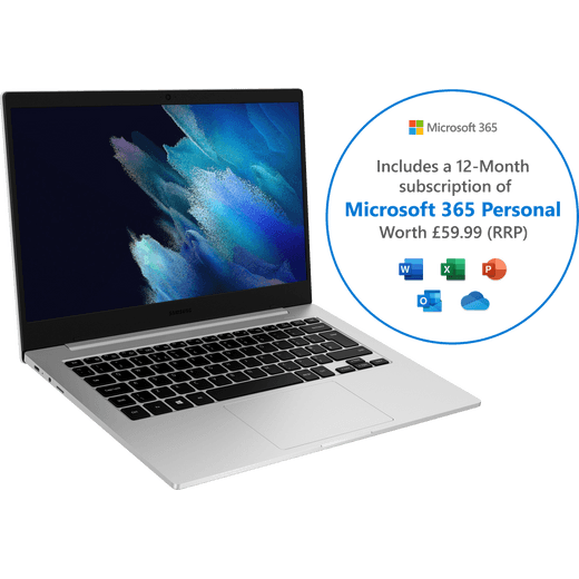 Samsung Galaxy Book Go 14" Laptop includes Microsoft 365 Personal 12-month subscription - Silver