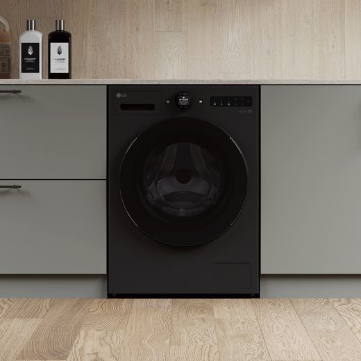 LG Series 10 WHX9516TBC Wifi Connected 11Kg / 6Kg Washer Dryer with 1400 rpm - Black - Washer dryer in room