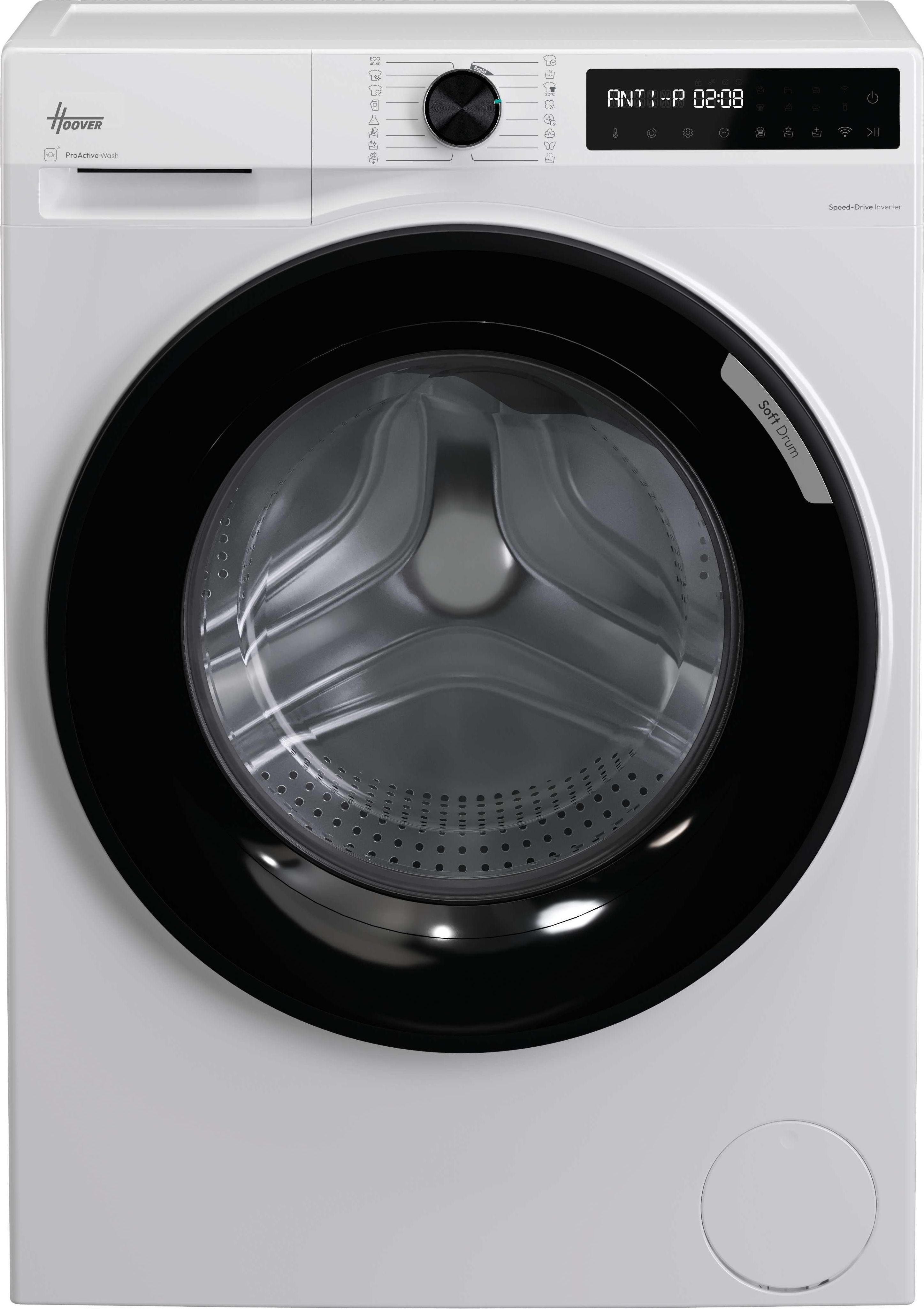 Image of Hoover Pro Wash Series 3 HBR 49SBL8-80 9kg WiFi Connected Washing Machine with 1400 rpm - White - A Rated, White