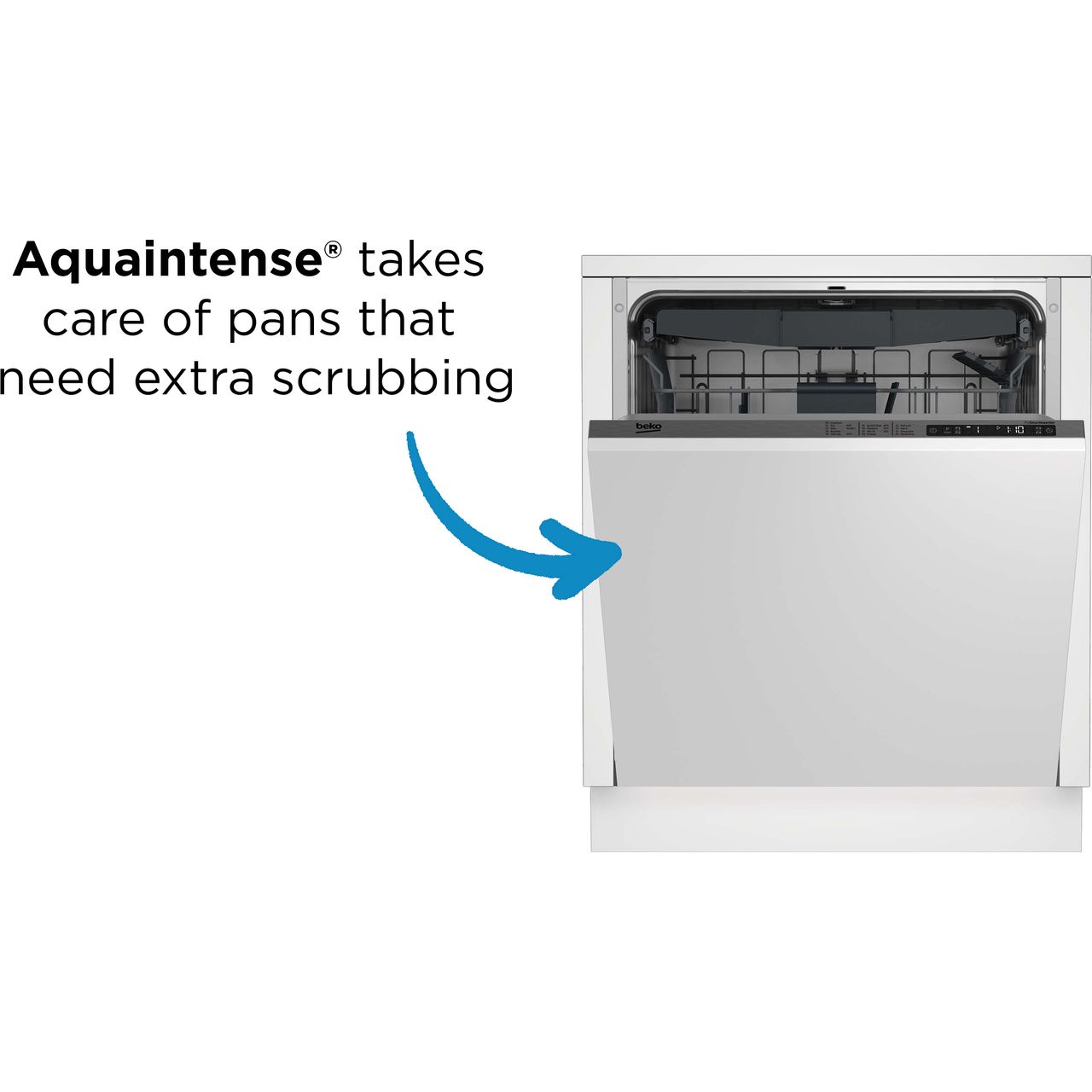 beko din28r22 fully integrated standard dishwasher