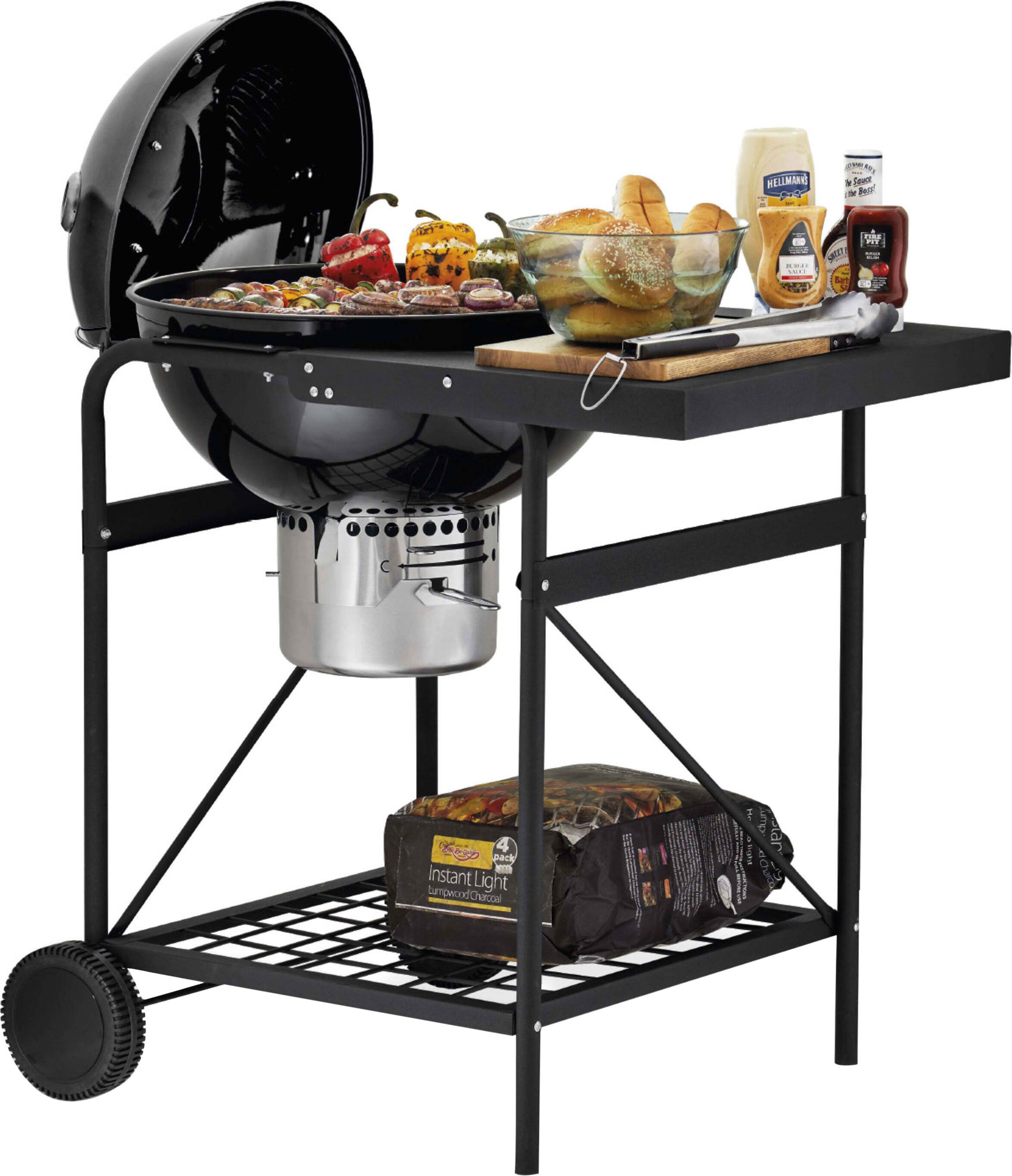 Tower Kettle Grill Charcoal Barbecue - Black