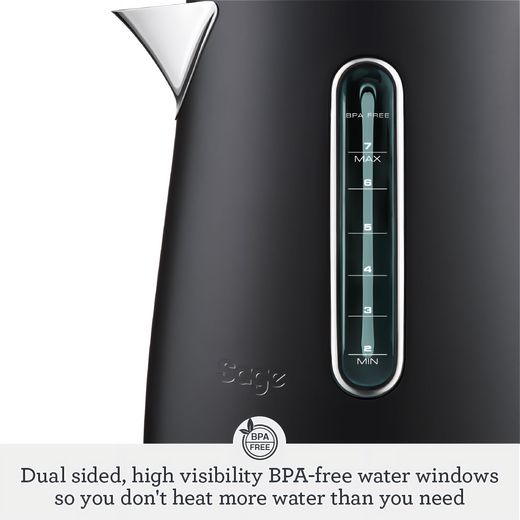 Sage Soft Top Luxe™ SKE735BTR4GUK1 Kettle - Matte Black - Annotation - Dual sided