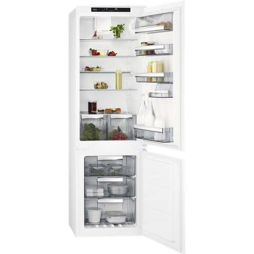 AEG SCE818F6TS Integrated Frost Free Fridge Freezer with Sliding Door Fixing Kit - White - A+ Rated