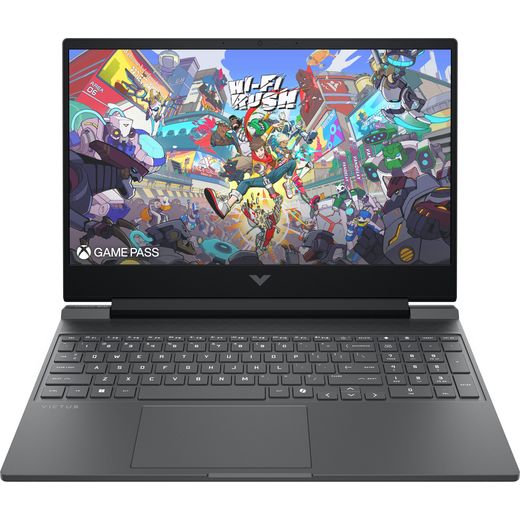 HP Victus 15-fa2300na 15.6" Laptop - NVIDIA® GeForce® RTX™ 4050, Intel® Core™ i5, 512GB SSD, 16 GB RAM - Black - Front shot