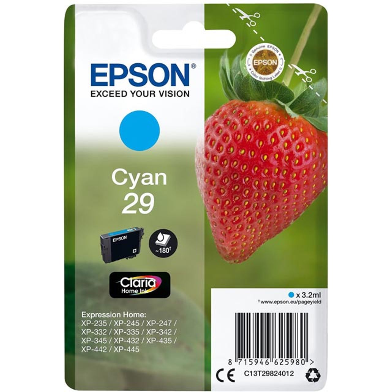 Epson Strawberry Singlepack Cyan 29 Claria Home Ink Review