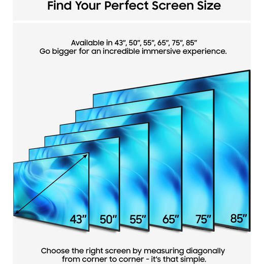 Samsung 85" 4K Ultra HD Crystal Smart TV - Annotation - Screen size