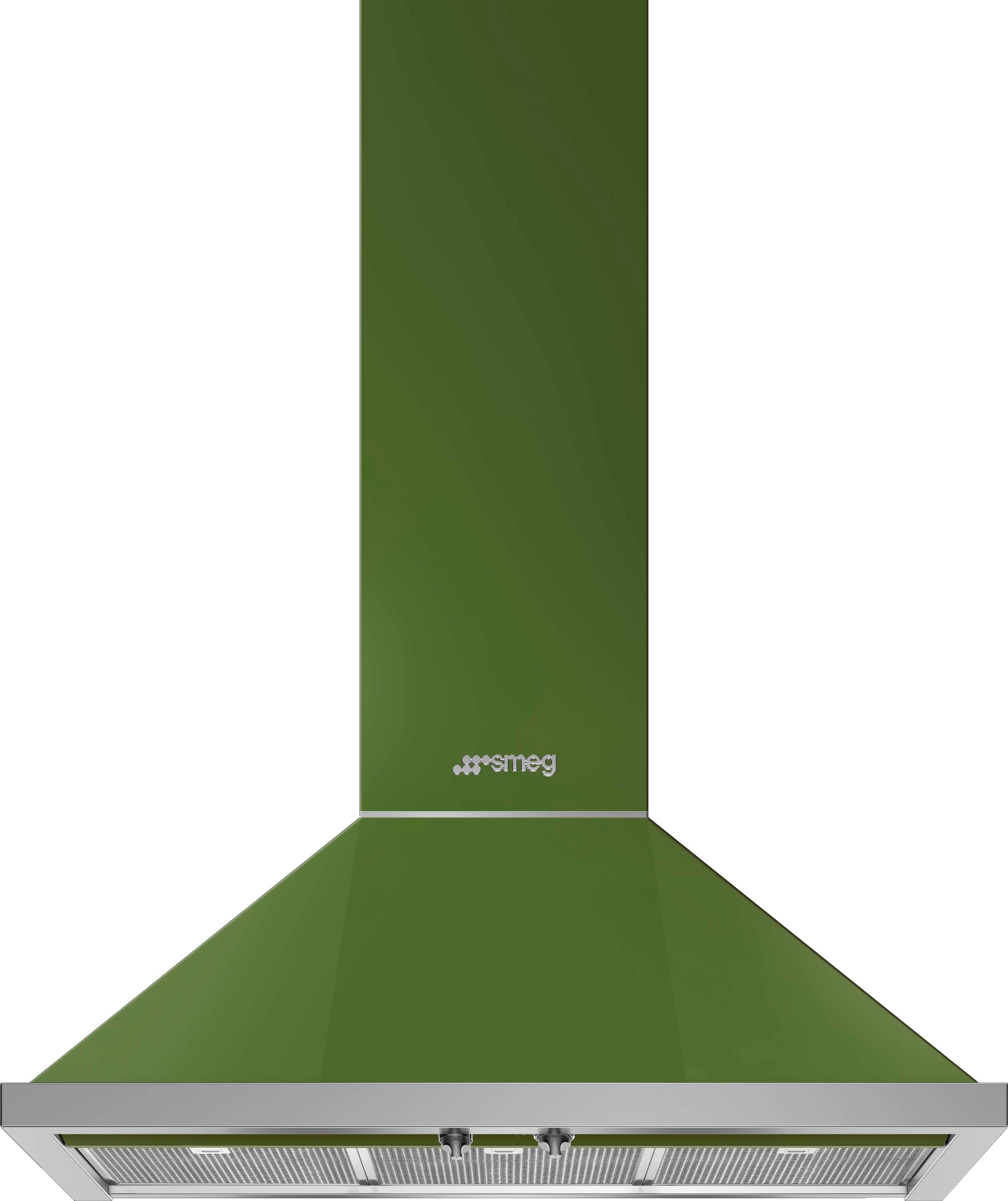 Smeg 90cm Wall-Mounted Cooker Hood - Olive Green