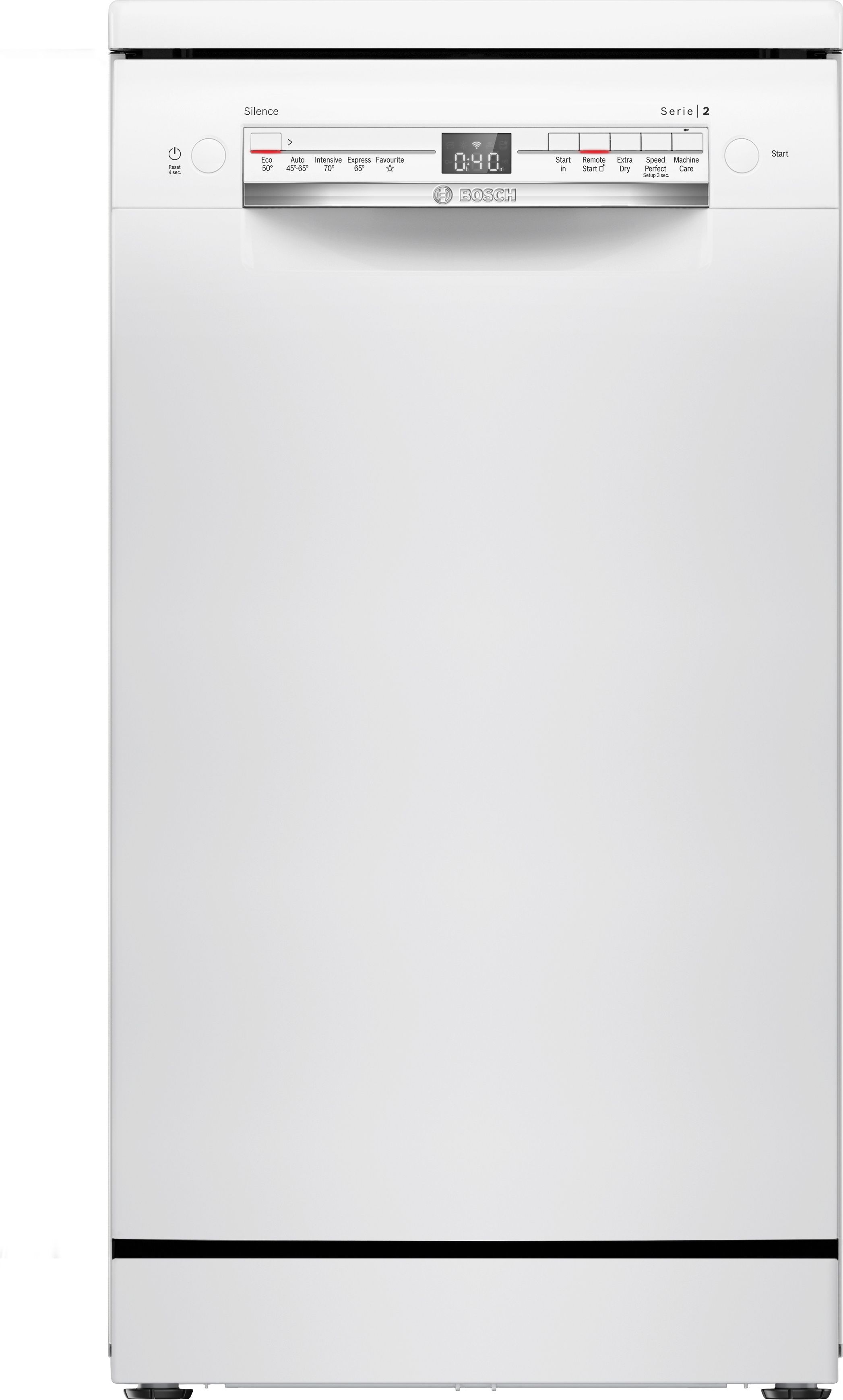 Image of Bosch Series 2 SPS2IKW01G Slimline Dishwasher - White - F Rated, White