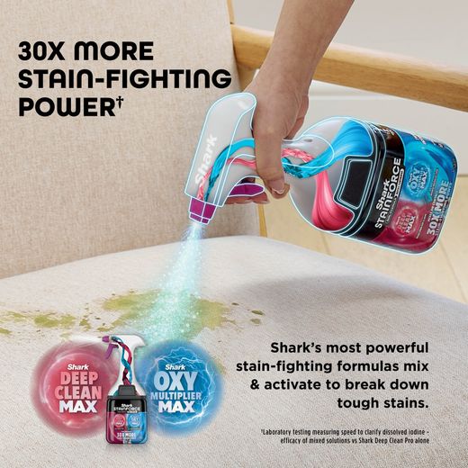 Shark HX100UKT Spot Cleaner White - Annotation - More stain fighting shot