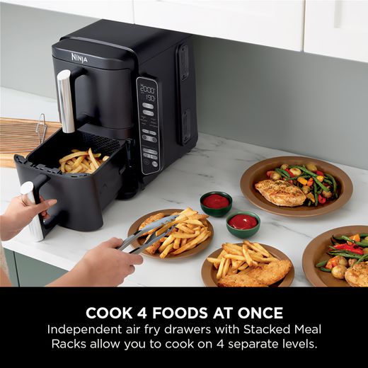 Ninja Double Stack XL SL300UK - Grey - Annotation - Cook 4 foods at once