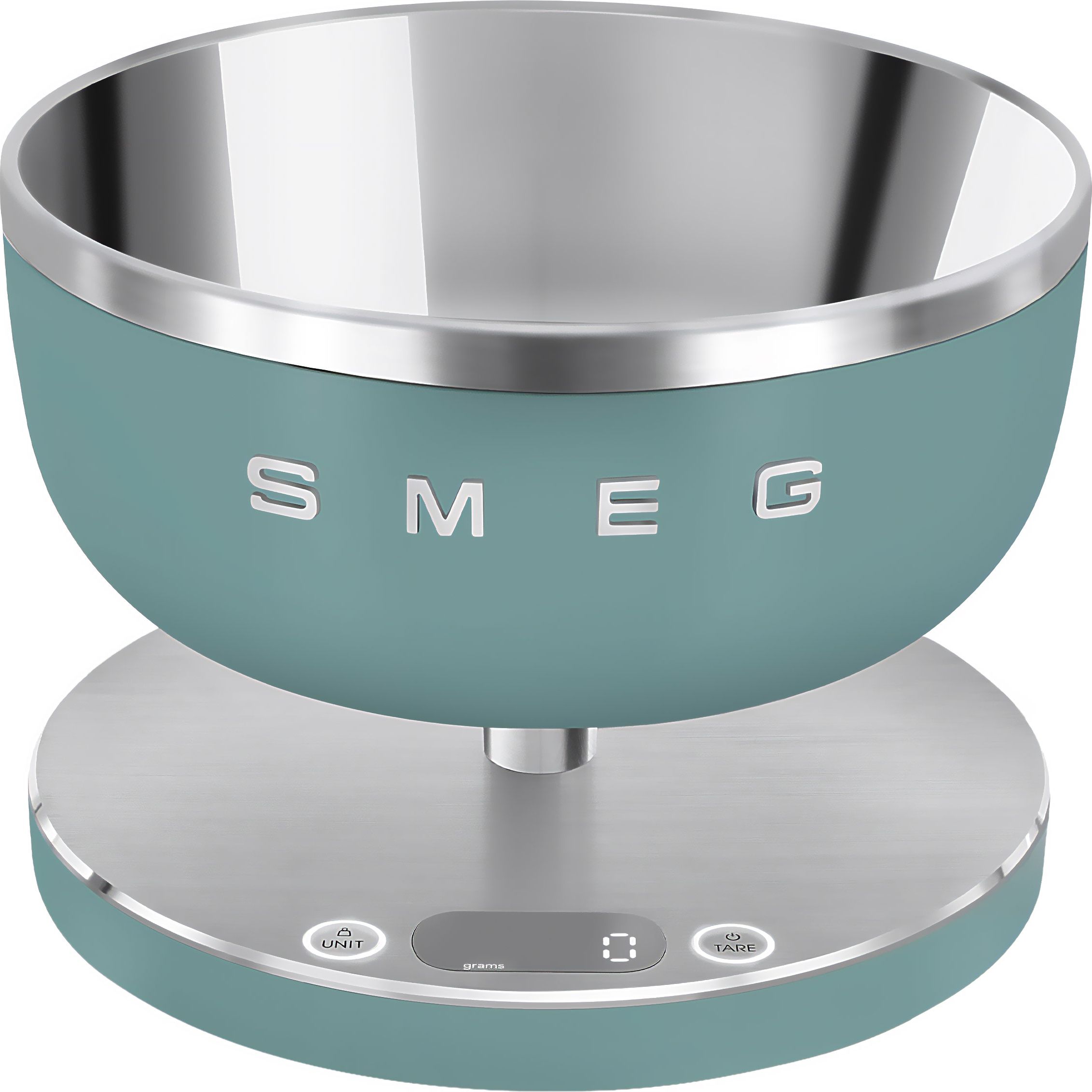 Smeg Kitchen Scale - 1.8L Bowl, 5kg Capacity, USB Rechargeable, Green