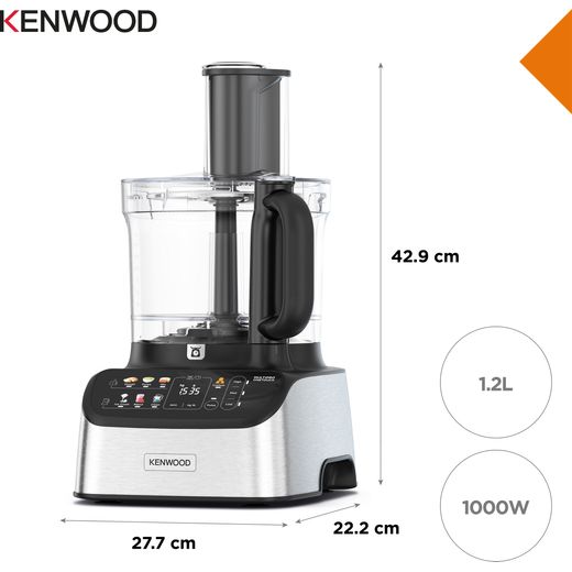 Kenwood - Black / Chrome - Annotation - Dimensions shot